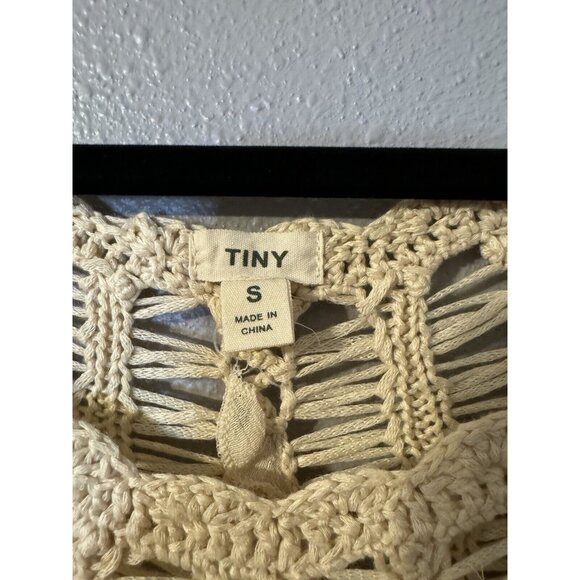 Athropologie Tiny Brand Top S Small Cream Oversized Short Dolman Sleeve - Picture 10 of 12